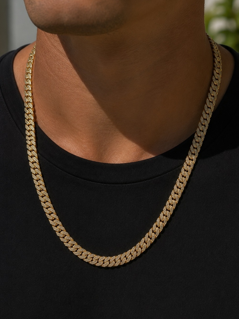 18k Gold Plated, 925 Silver, 9.OCTW Moissanite Square Miami Cuban Chain - 22” - Picture 3 of 6